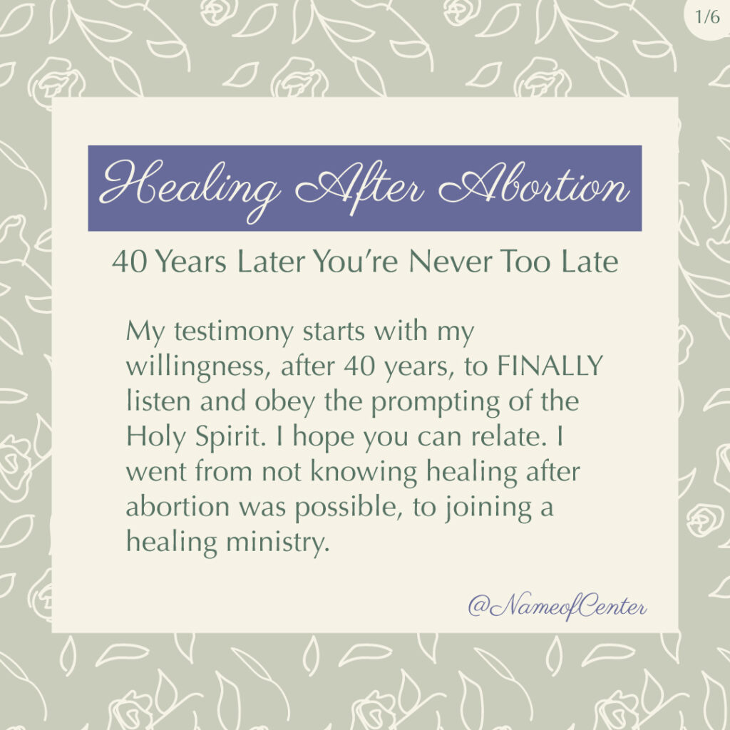Healing after abortion Infographic 1