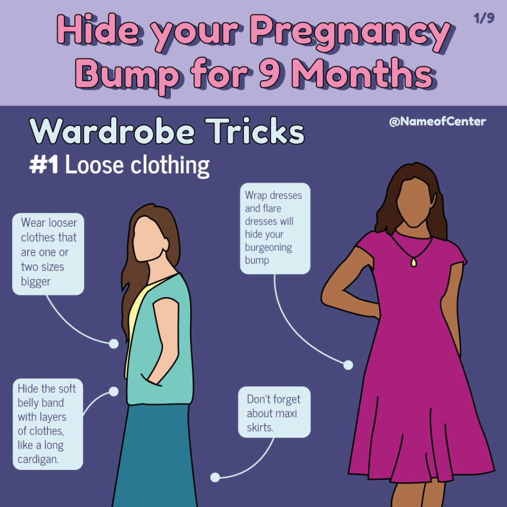 Hide Your Pregnancy Bump Infographic 1